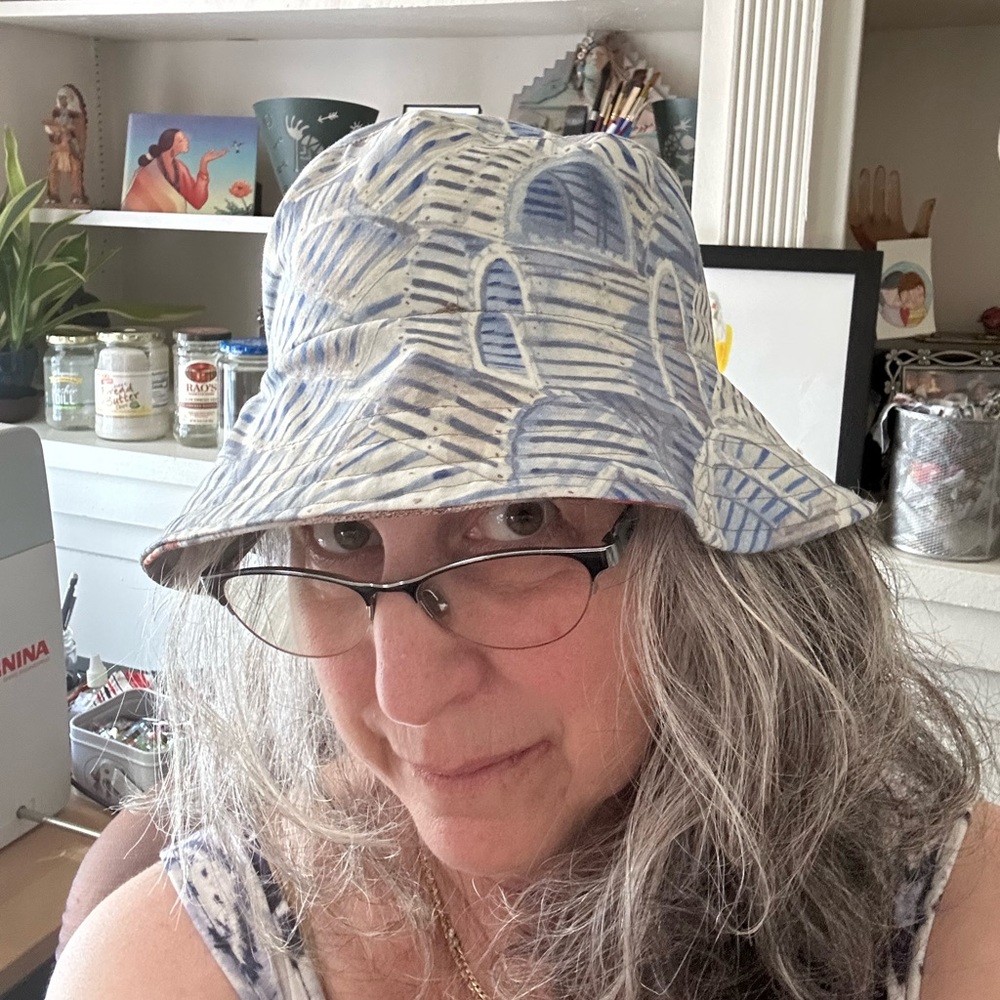 Hand Crafted Crab Bucket Hat Reversible